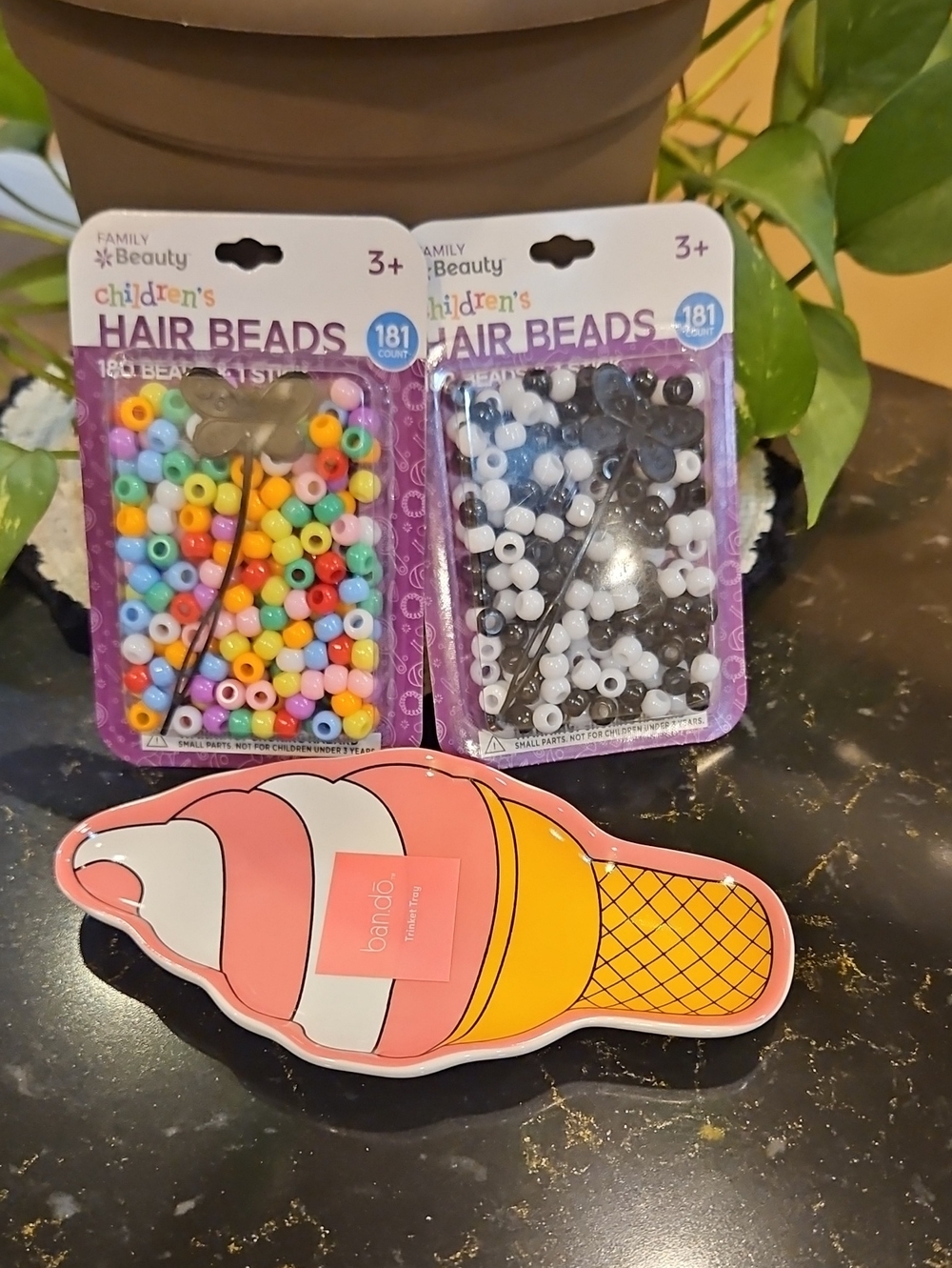 Kids Hair Beads - Multicolor and Black/White Sets